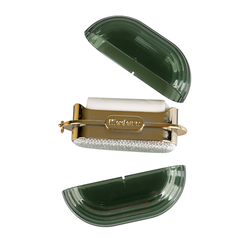 Manufacturer wholesale green grey custom logo portable pet hair remover double sided