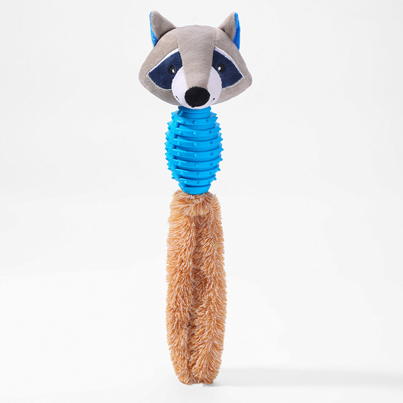 Manufacturer wholesale plush tpr dog chew toys frog fox squirrel
