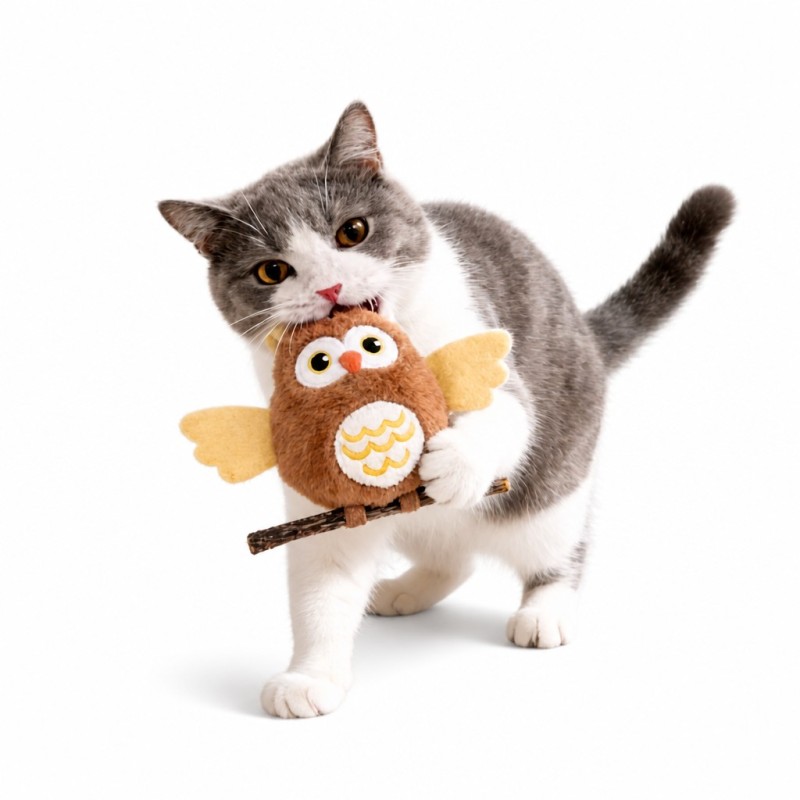 Wholesale Plush Wood Stick Catnip Cat Toys for Indoor Cats