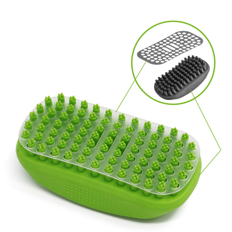 Wholesale Soft TPR Grooming Cat Dog Bath Brush
