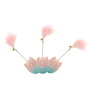 Manufacturer wholesale pink cat feather toys tumbler shape