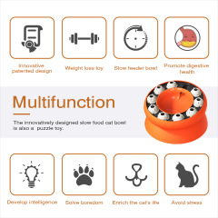 Wholesale Round Washable Food Feeder Cat Puzzle Toy