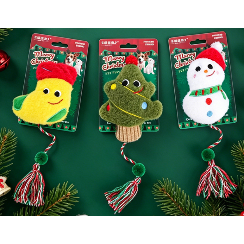 Wholesale Custom Logo Plush Catnip Christmas Cat Toy