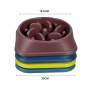 Manufacturer wholesale packed in color box portable plastic slow feeder dog bowl