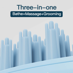 Manufacturer wholesale grooming tool cat pet dog bath brush blue green