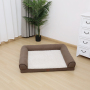 Manufacturer wholesale custom logo grey brown dog sofa bed orthopedic foam