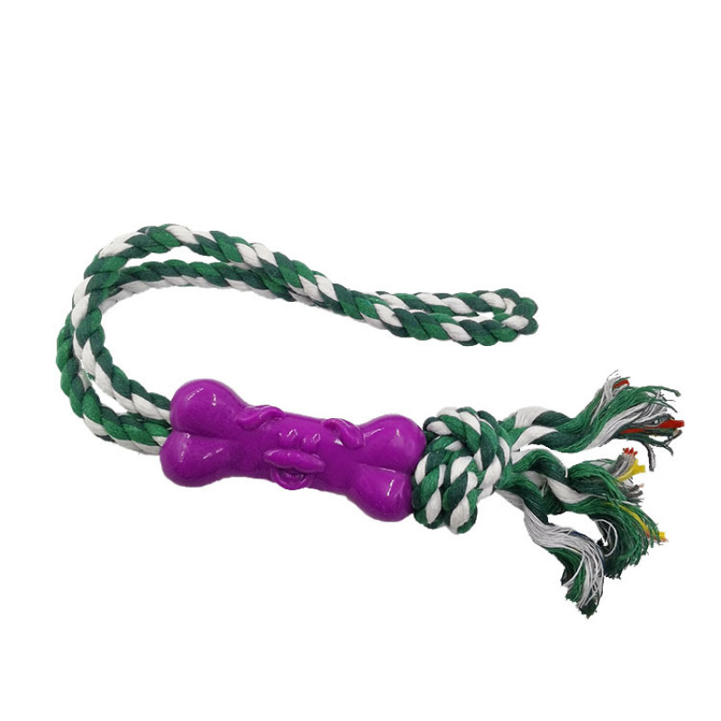 Manufacturer wholesale chew blue pet dog tpr cotton rope toys set