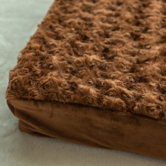 Manufacturer wholesale washable non-slip bottom short plush dog cushion bed