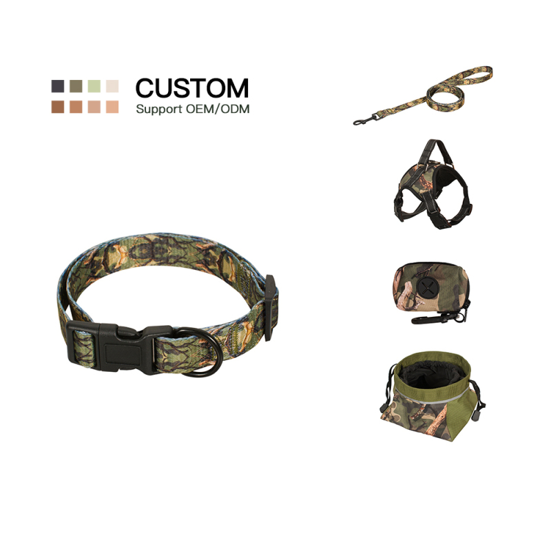 Manufacturer wholesale adjustable cheap pet product dog collar camouflage