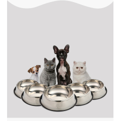 Manufacturer Wholesales custom logo non slip bottom dog pet bowl stainless steel