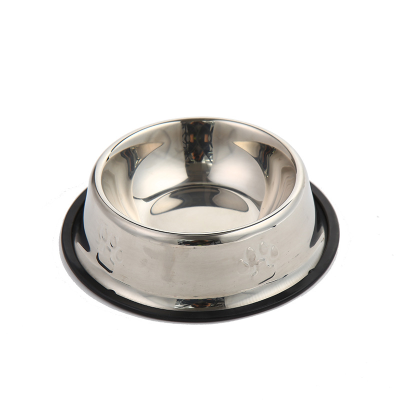 Manufacturer Wholesales custom logo non slip bottom dog pet bowl stainless steel
