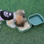 Manufacturer wholesale outdoor travel foldable collapsible dog two bowls