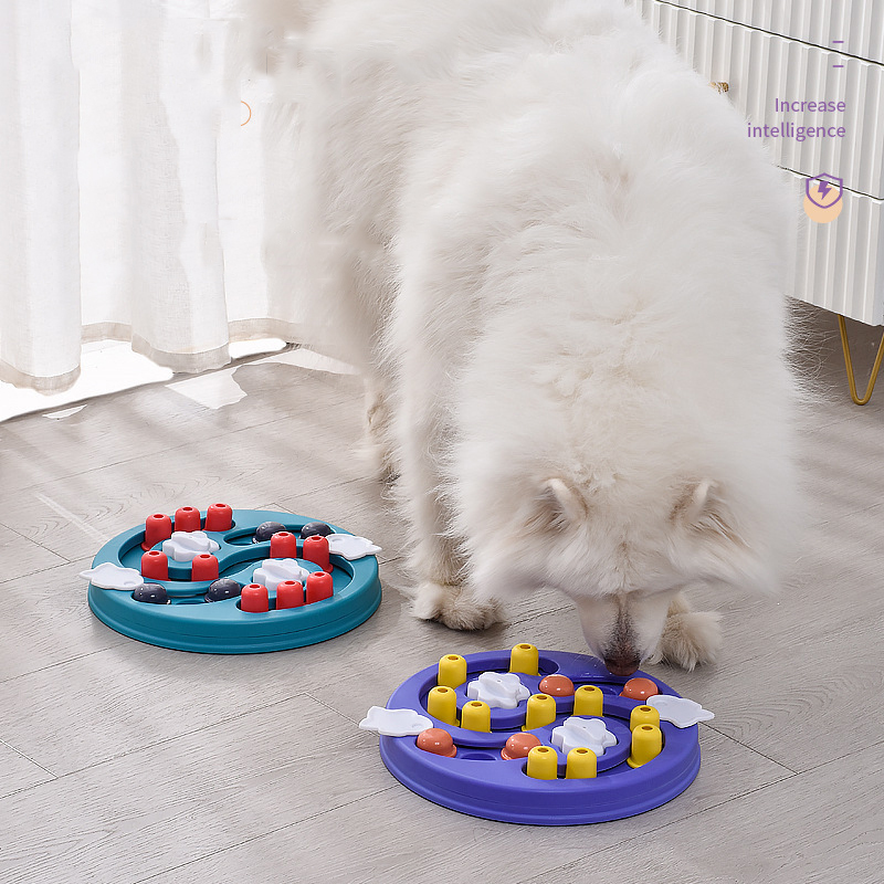 Manufacturer wholesale blue purple pink grey dog smart feeder toy