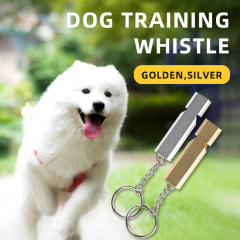 Manufacturer wholesale silver gold pet dog training metal whistle