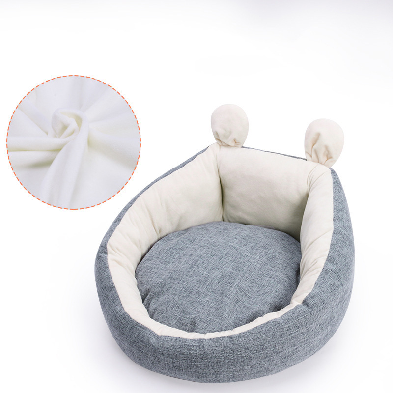 Manufacturer wholesale warm cute small dog cat bed with ear