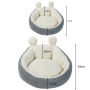 Manufacturer wholesale warm cute small dog cat bed with ear