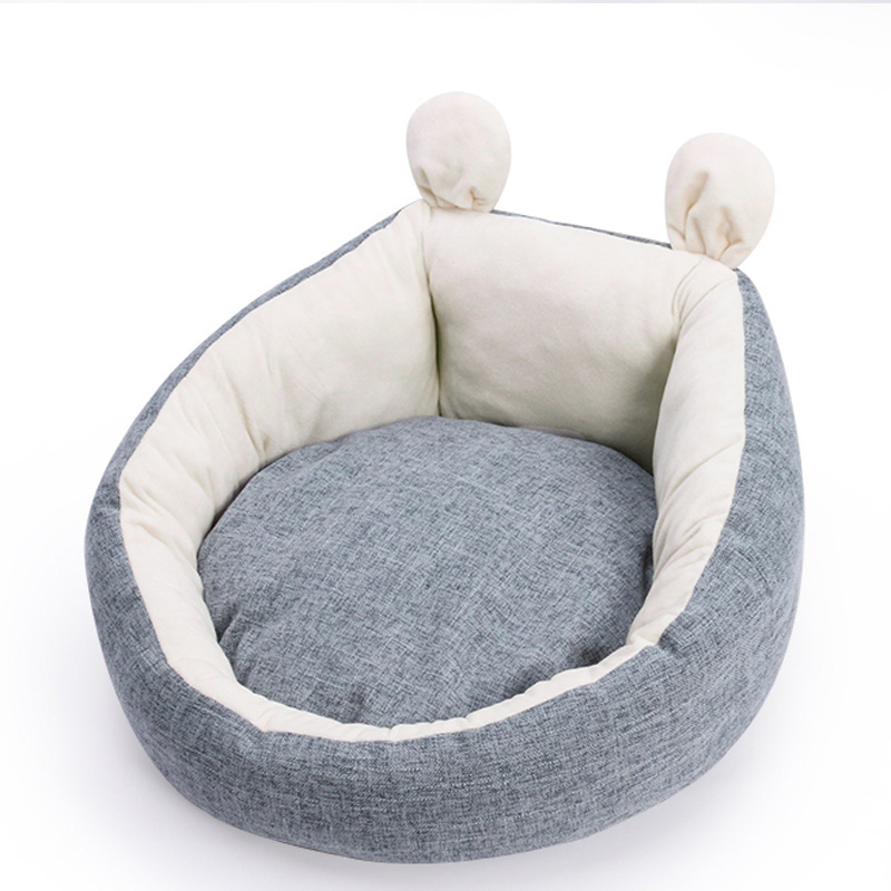 Manufacturer wholesale warm cute small dog cat bed with ear