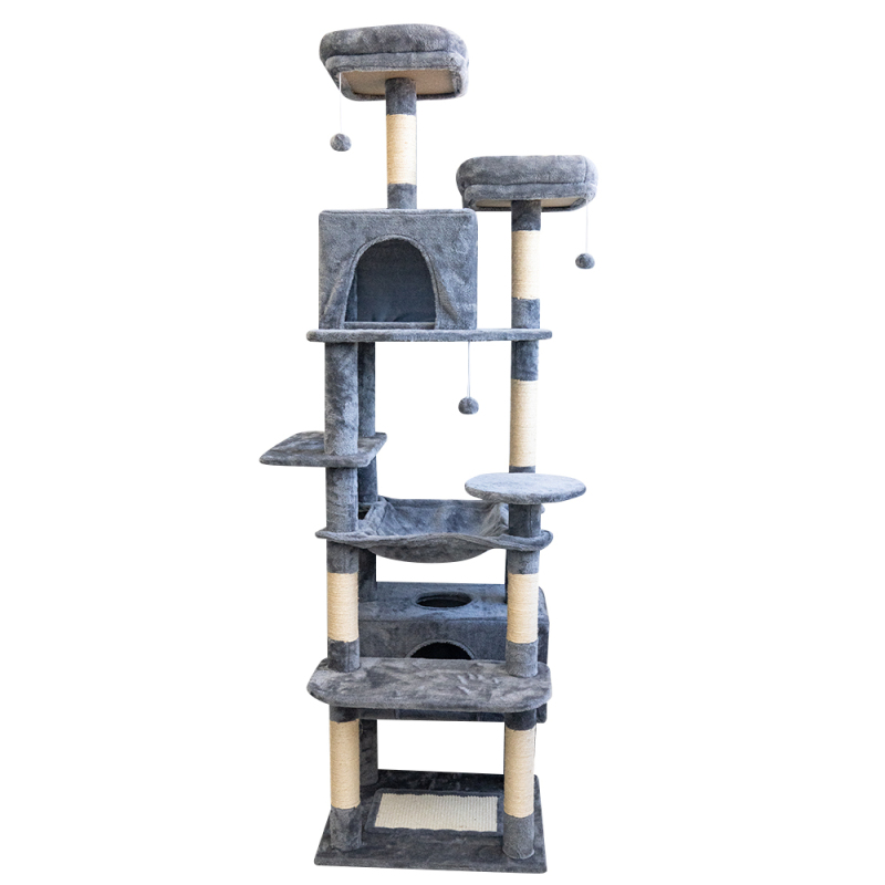 Manufacturer Wholesale Sisal Grey Large Big Pet Product Cat Tree Tower