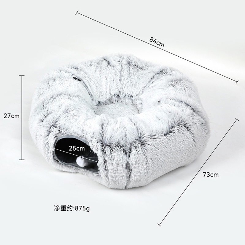 Manufacturer Wholesale Plush Foldable Collapsible Cat Tunnel