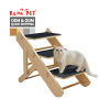 Manufacturer Wholesale Height Adjustable Foldable Wooden Stairs Dog Cat Scratcher Ramp