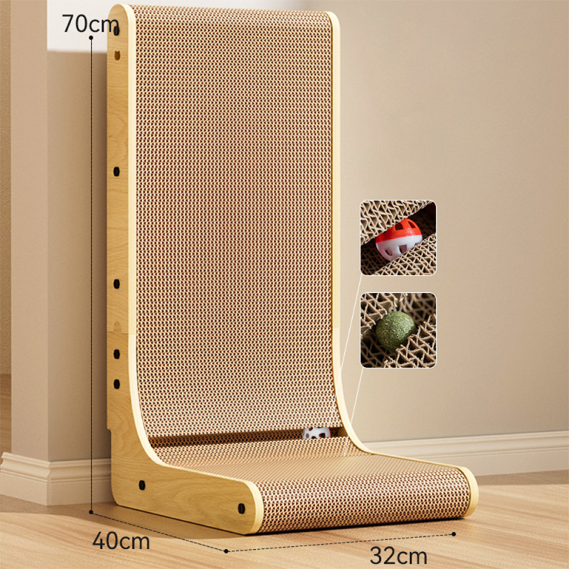 Manufacturer Wholesale L Shape Corrugated Cardboard Cat Scratcher Board