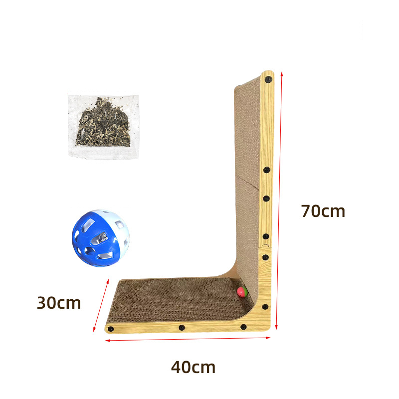 Manufacturer Wholesale L Shape Corrugated Cardboard Cat Scratcher Board