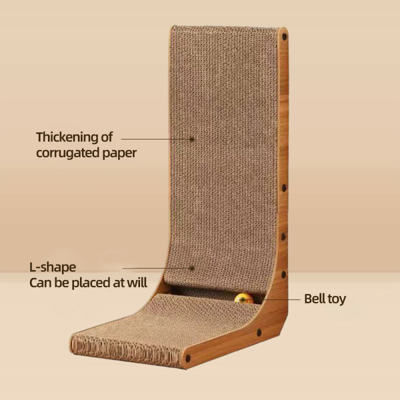 Manufacturer Wholesale L Shape Corrugated Cardboard Cat Scratcher Board