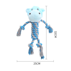 Wholesale Cute Design Chew Squeaky Pet Dog Plush Rope Toys