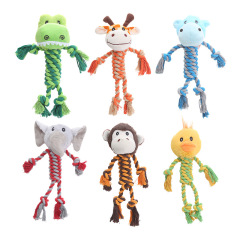 Wholesale Cute Design Chew Squeaky Pet Dog Plush Rope Toys