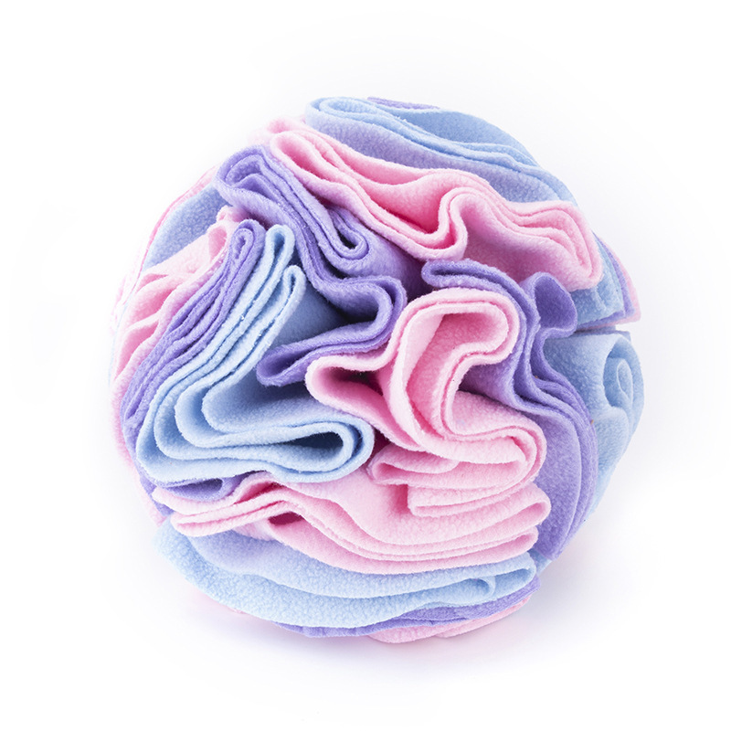 Manufacturer wholesale multi-colors chew dog snuffle plush ball toy