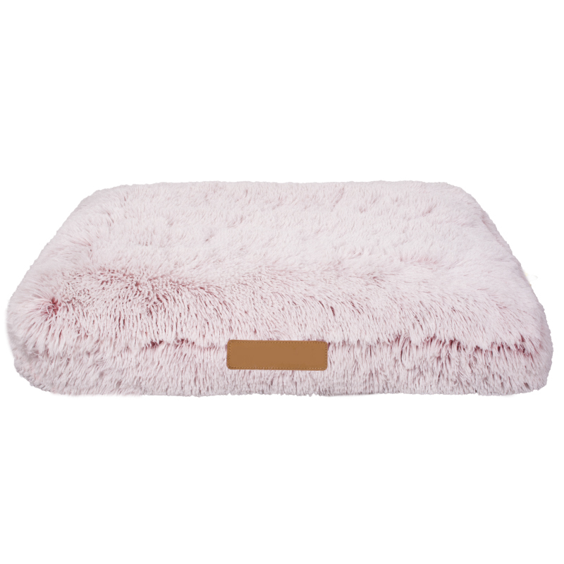 Manufacturer wholesale memory foam pink grey warm dog plush cushion bed