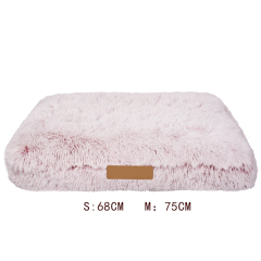 Manufacturer wholesale memory foam pink grey warm dog plush cushion bed