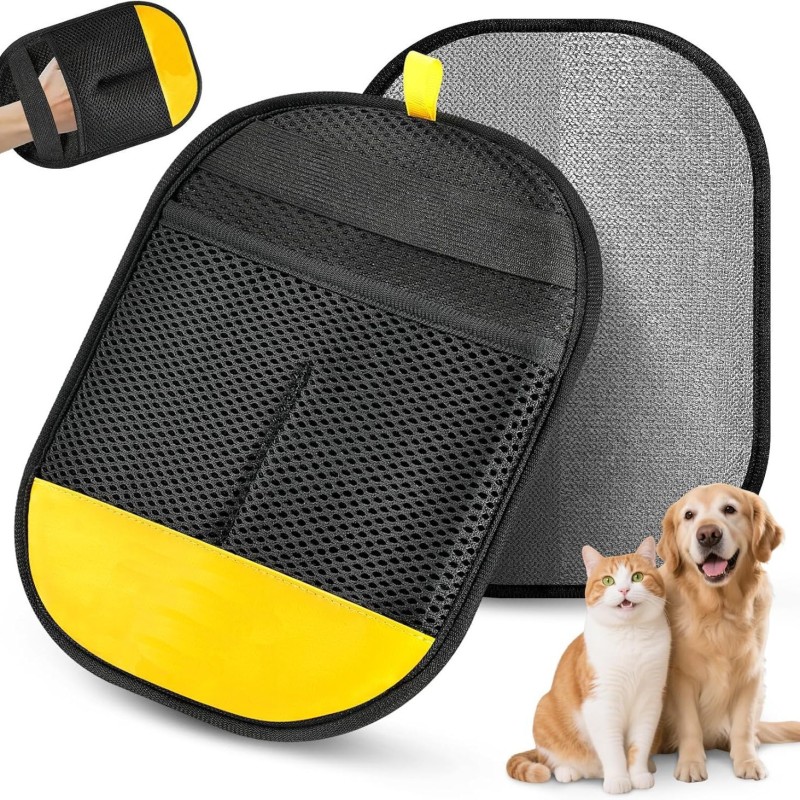 Wholesale Leather Yellow Dog Cat Pet Hair Remover Glove
