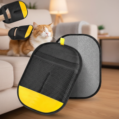 Wholesale Leather Yellow Dog Cat Pet Hair Remover Glove