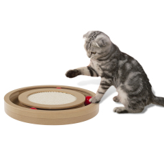 wholesale manufacturer best selling interactive sisal scratch wooden cat scratcher cat toy