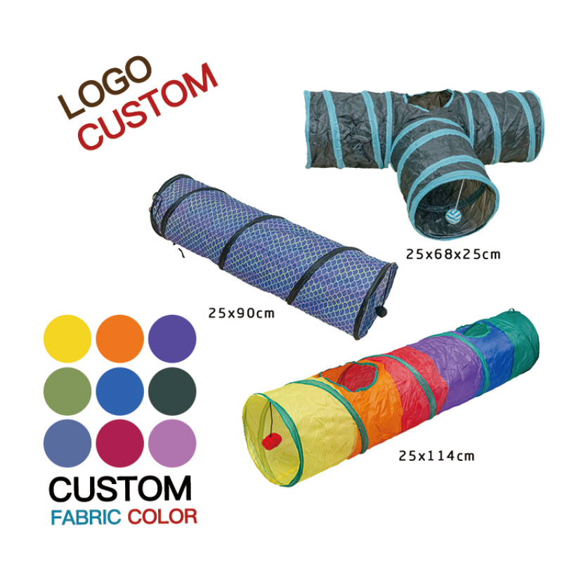 Manufacturer wholesale foldable cat tunnel three design