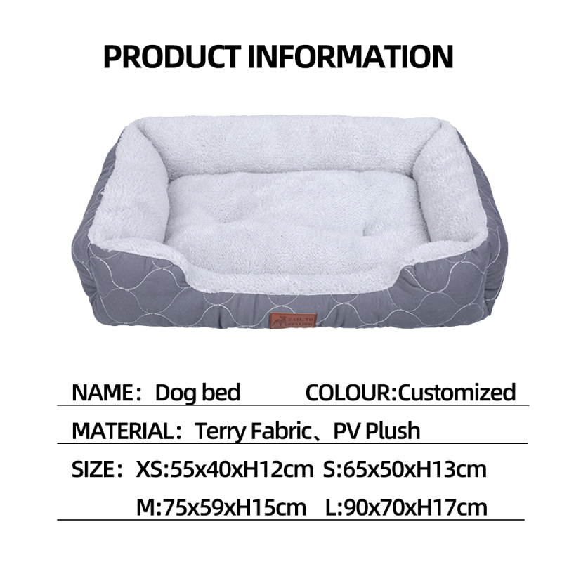 Wholesale Manufacturer Custom Logo Plush Pet Product Pet Dog Bed Accessories
