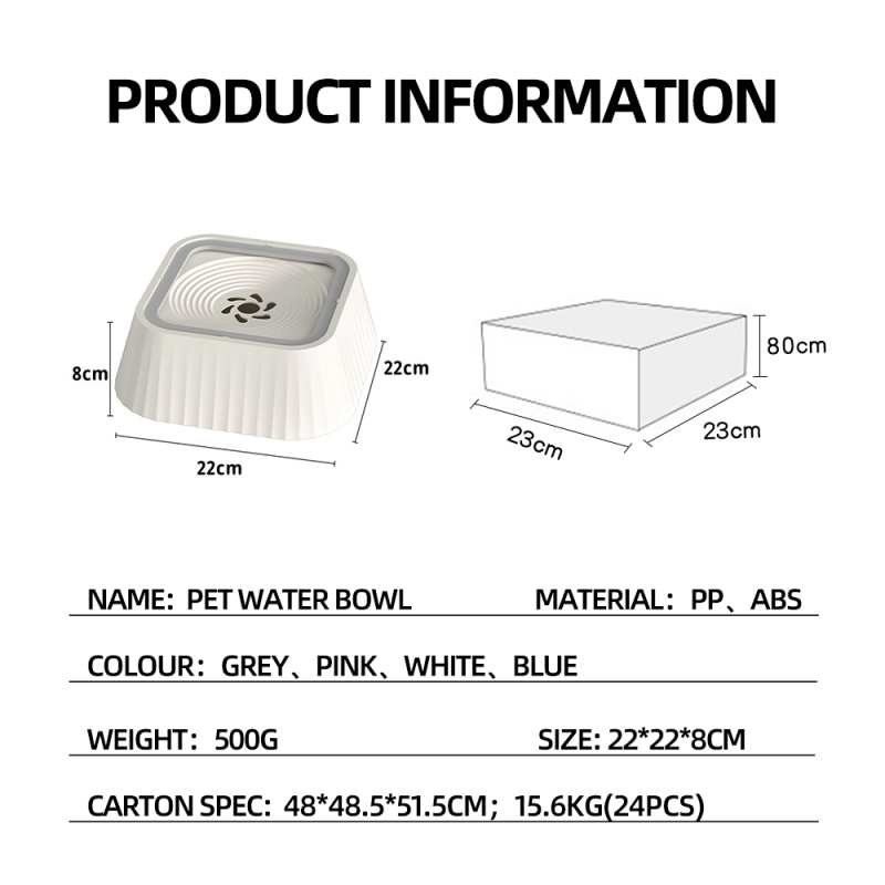 Wholesale Storage Outdoor Suspended Spill Proof Cat Dog Water Bowl