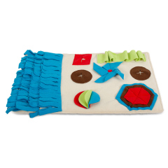 Manufacturer wholesale foldable blue beige dog snuffle training feed mats