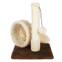 wholesale simple small sisal short plush wooden cat scratcher house
