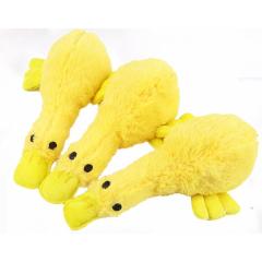 wholesale manufacturer plush stuffed squeaky dog yellow duck toys