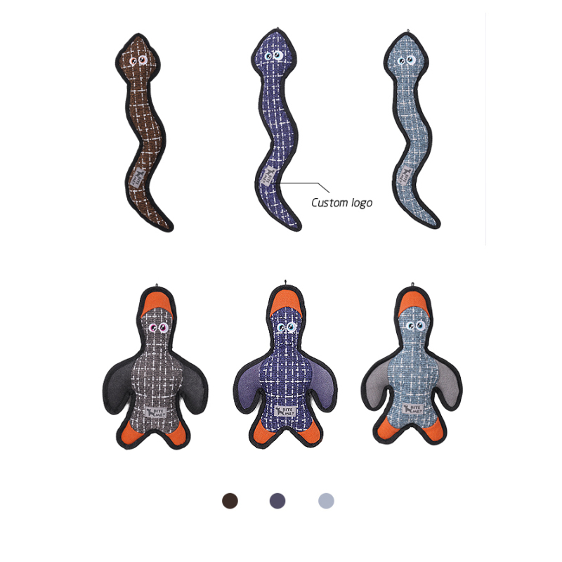 Manufacturer wholesale bite-resistence chew snake shape dog tuff toys