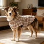 Wholesale Brown Grey Plaid Pet Dog Clothes Custom