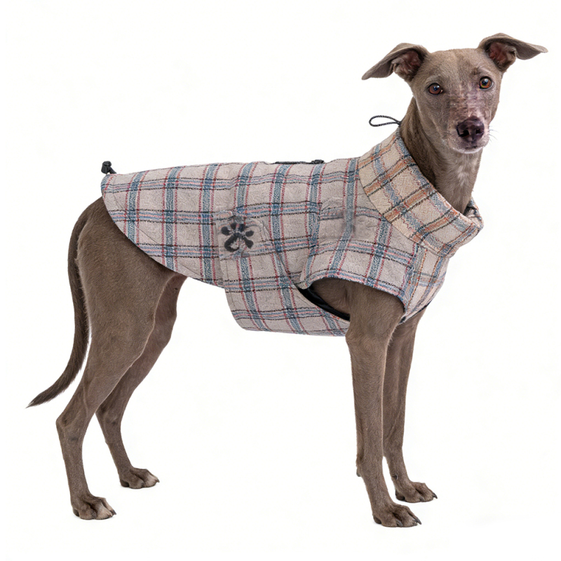 Wholesale Brown Grey Plaid Pet Dog Clothes Custom