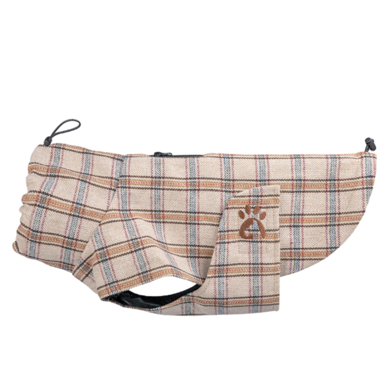Wholesale Brown Grey Plaid Pet Dog Clothes Custom