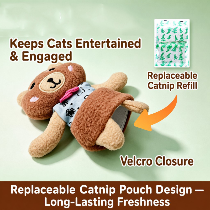Wholesale Custom Logo Plush Cat Toys Catnip Replacement