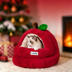 Wholesale Warm Christmas Soft Cat House Indoor