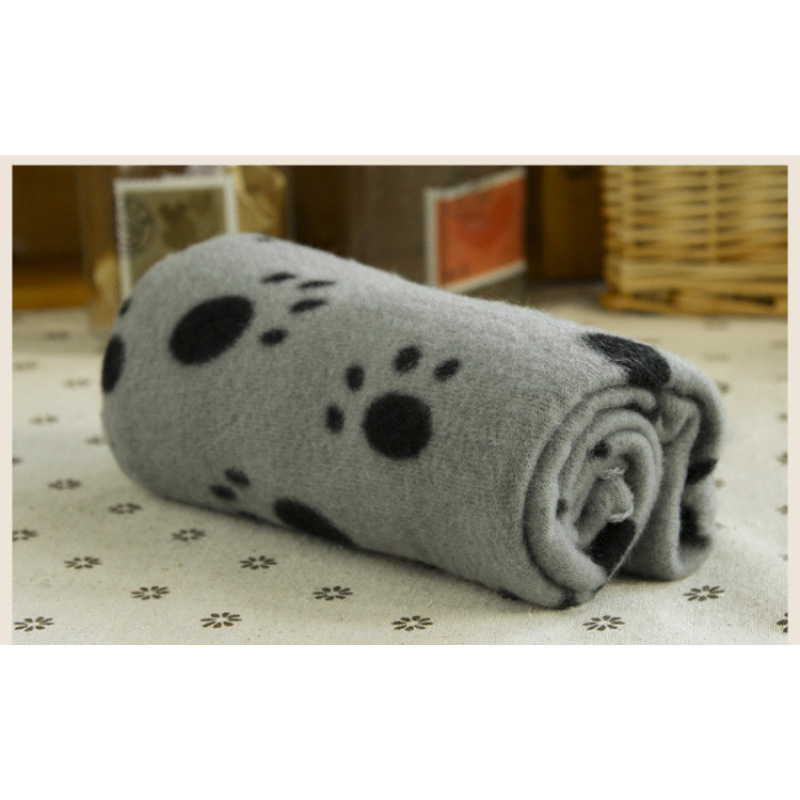Manufacturer wholesale multi-colors paw print pet dog soft blanket