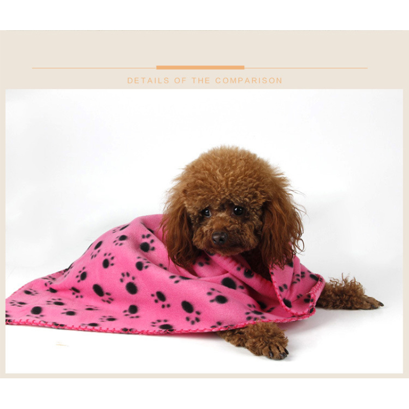 Manufacturer wholesale multi-colors paw print pet dog soft blanket
