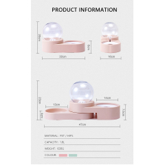 Manufacturer wholesale plastic pink blue dog water fountain with two bowls